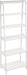 5-Tier Sturdy Rubberwood Ladder Bookshelf, Freestanding Storage Organizer Bookcase, Display Shelf for Small Space, White, 25.98" W X 74.48" H X 15.03" D
