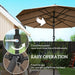 14.4Ft Large Patio Umbrella with 36 Solar LED Lights, Double Sided Outdoor Umbrella with Base Included