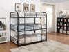Cairo Metal Frame Full Triple Bunk Bed in Sandy Black