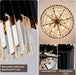 Luxurious Black 24 Inch Crystal Chandelier Dimmable