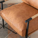 Midcentury PU Leather Upholstered Lounge Chair Brown