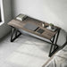 55 Inch Computer Desk, Industrial Writing Desk with Z-Shaped Metal Leg, Study Table for Home Office, Bedroom, Small Spaces, Distressed Gray