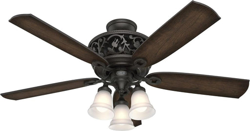 Promenade Indoor Ceiling Fan with LED Lights and Remote Control, 54", Brittany Bronze