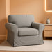 Ektorp Armchair 5 Color Cotton Cover for the IKEA Ektorp Chair Slipcover Replacement(Cotton-Grey)