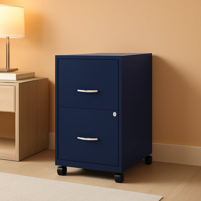 LYS SOHO File/File Mobile File Cabinet, Navy