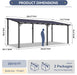 10X20Ft Lean to Gazebo, Hardtop Metal Pergola with Polycarbonate Roof, Large Wall Mounted Heavy Duty Awnings, Patio Canopy for Backyard, Deck, Porch