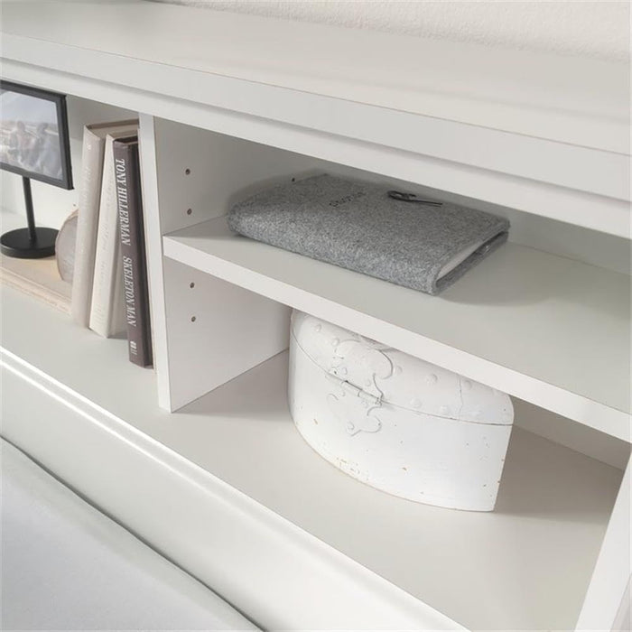 Transitional Engineered Wood Full-Queen Headboard in White