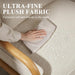 Beige Mid Century Upholstered Armchair Lumbar Pillow