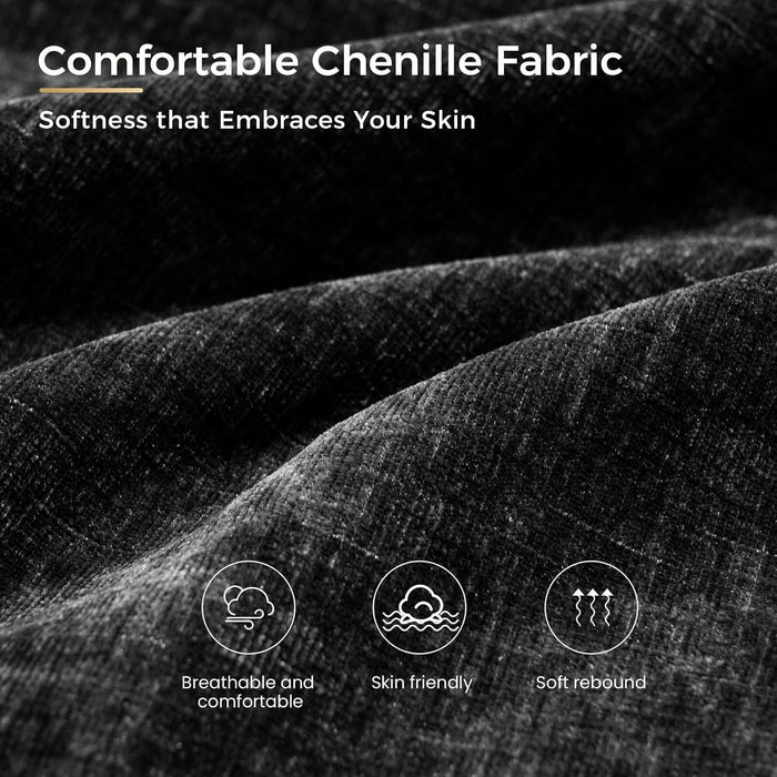 Black Upholstered Sleeper Chair Pull Out Bed For Small Rooms