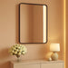 Matte Black Industrial Framed Bathroom Mirror 22x30