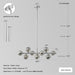 Mid Century Modern Sputnik Chandeliers,9-Light Dining Room Light Fixture | Globe Smoke Grey Glass Dining Room Chandeliers,Chrome Long Linear Sputnik Ceiling Light,Modern Pendant Light Kitchen Island