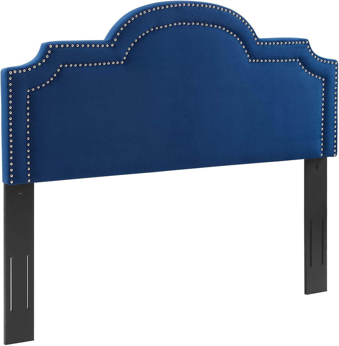 Belinda Modern Performance Velvet King/California King Headboard in Navy