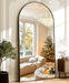 -34X76 Inch Wall Mount Arched Full Length Mirror-Aluminum Alloy Frame High Definition-Full Body Mirror for Bedroom or Living Room,Black