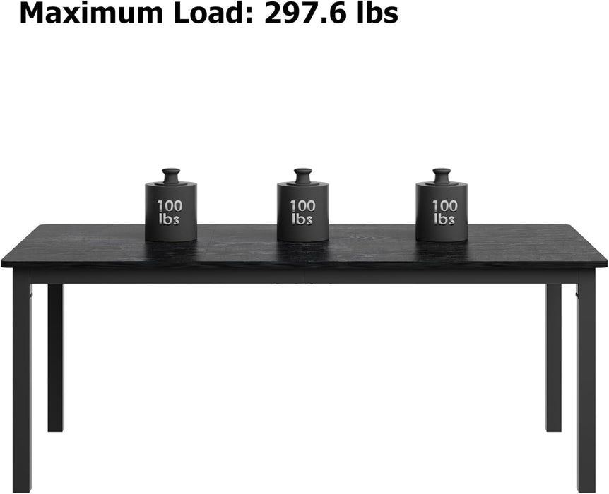 71 Inch IndustrialGrade DiningTable MetalFrame Set
