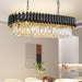 Elegant Black Gold Crystal Chandelier ThirtyThreeInch