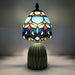 Tiffany Stained Glass Mushroom Table Lamp 12.5 Inch -Blue Jewelry