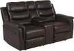 67" Brown Recliner Loveseat - Manual