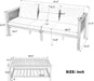 4 Piece Outdoor Conversation Set, Patio Sofa Set with Coffee Table
