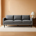 Sofa With Deep Seat AntimicrobialTreatment Grey Linen