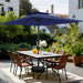 8'X10' 2 Tiers Rectangular Patio Umbrella - Outdoor Umbrella Waterproof UV Protection, Market Table Umbrella W/Crank for Pool, Backyard, Deck(Navy)