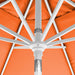 12-Year-Non-Fading, 9Ft Premium Sunbrella Patio Umbrella, Hand-Crank, Button-Tilt, White Frame, Tuscan Fabric