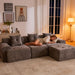 CharcoalGray 101Inch Modular Sectional Sofa With Ottoman