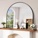 Arched Wall Mirror, 42"X42" Black Arched Mirror for Entryway Table