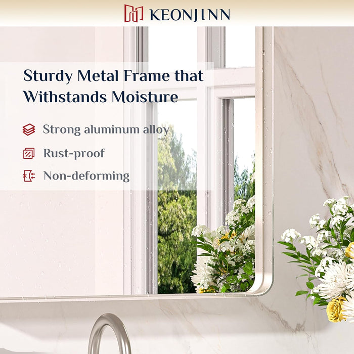 20 X 30 Inch Brushed Nickel Bathroom Mirrors for over Sink