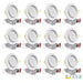 6 In. LED White Adjustable Ultra Slim Canless Integrated LED Recessed Light Kit 5 CCT 2700K to 5000K Dimmable (12-Pack)