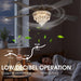 52" Crystal Chandelier Ceiling Fan with Lights - (Classic, Black)
