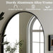 Arched Wall Mirror 24"X36" – Black Metal Frame Vanity Mirrors for Bedroom, Entryway, Living Room Decor