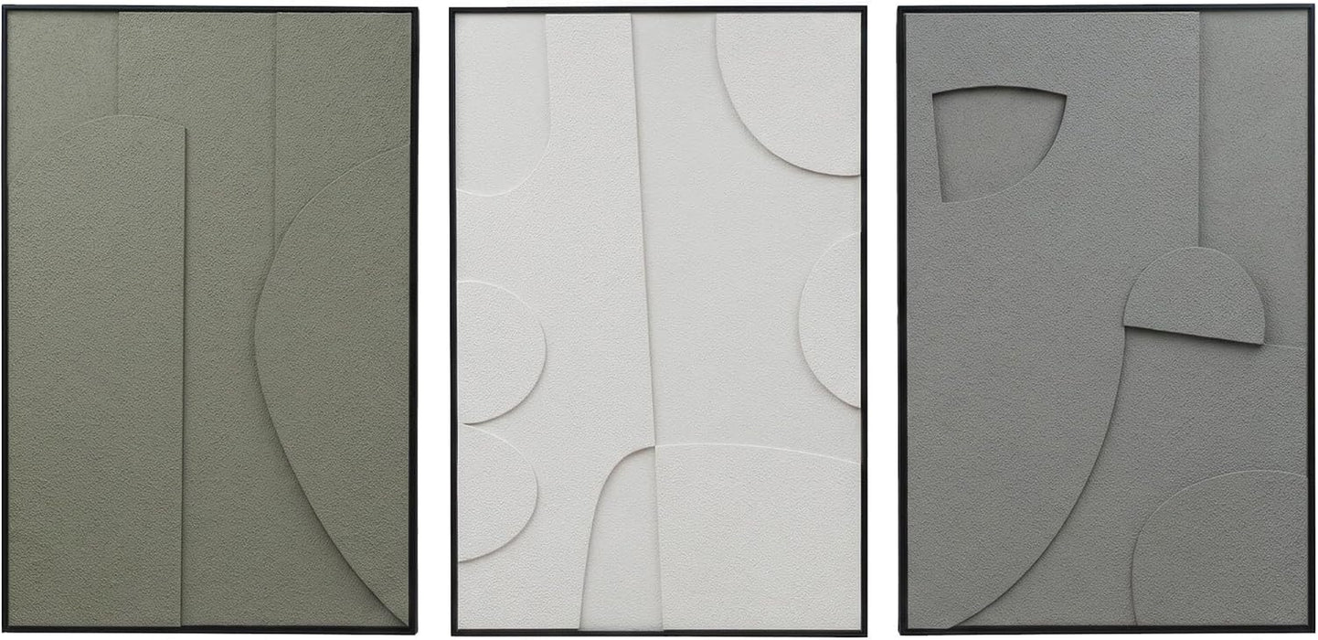 ThreeDimensional Sandstone Wall Art With Black Frame