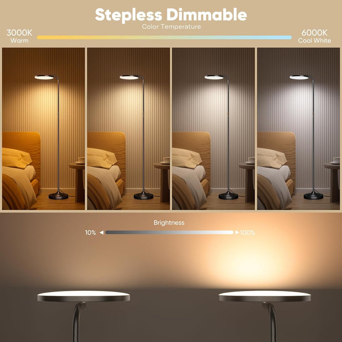 LED Floor Lamp Tall HighBrightnessLED Dimmable Remote