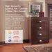 Fireproof Lateral File Cabinet (4 Drawers, Impact Resistant, Water Resistant), 38" W X 22" D, Black, Made in USA