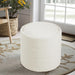 Storage round Ottoman with Removable Lid (With Hidden Storage) |  Home Décor | Upholstered round Ottoman – Cream Boucle
