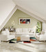 Beige 83Inch Sofa With ContouredBack ErgonomicSupport