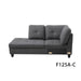 Modern Couches and Sofa, Linen Living Room Furniture Set, Sectional Couch Sofa for Living Room, 17.5'' Back Height, Black Grey(No Ottomans)