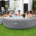 Saluspa Grenada Airjet 6 to 8 Person Inflatable Hot Tub round Portable Outdoor Spa with 190 Airjets and Energysense Energy Saving Cover, Grey