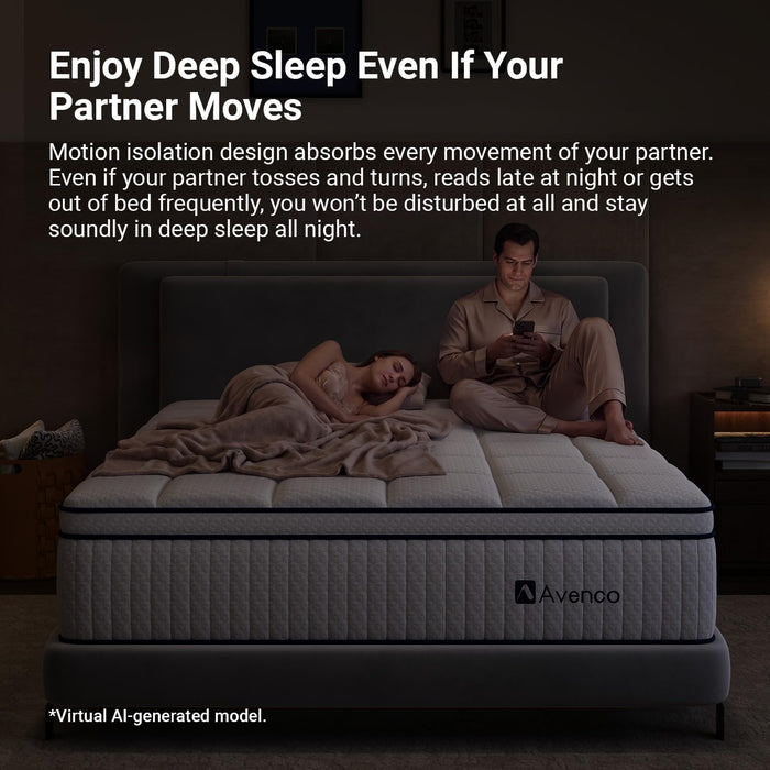 Queen Size Mattress 12 Inch, Queen Hybrid Mattress in a Box