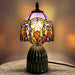 Tiffany Stained Glass Mushroom Table Lamp 12.5 Inch -Purple Jewelry