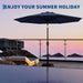 10FT Umbrella Outdoor Patio, Backyard Umbrella with 8 Sturdy Ribs, Push Button Tilt and Crank, Waterproof UV Protection for Garden, Table, Pool, Market