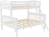 Airlie Twin over Full Bunk Bed, White, Wood Construction, Converts to Twin/Full, 4-Step Ladder, Guard Rails