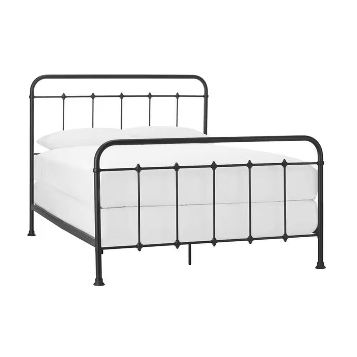 Dorley Farmhouse Black Metal King Bed (81.10In W. X 53.54 in H.)