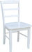 International Concepts Set of Two Madrid Ladderback Dining Chairs, White