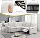 Symmetrical Power Reclining Sectional Sofa L-Shaped