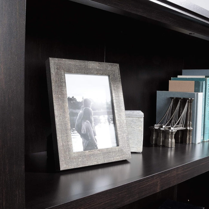 Select Book Shelf, Bookshelf with Storage, Library Bookcase with Doors and Adjustable Shelves, in Estate Black