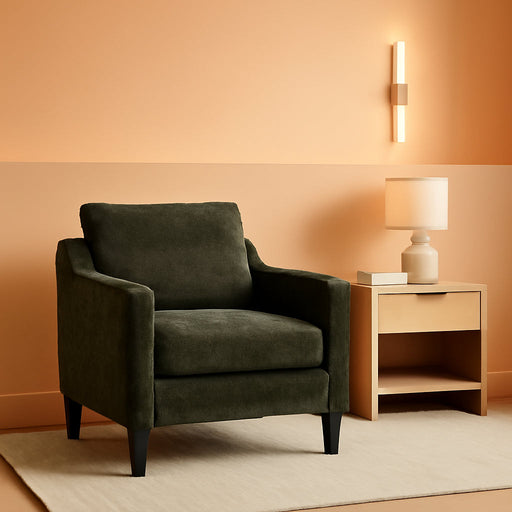 Accent Chairs Set of 2, Mid Century Modern Comfy Reading Chairs for Bedroom, Living Room, Small Spaces, Chenille Upholstered Armchairs with Removable Cover for Apartment, Waiting Room