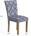 Classic Parsons Upholstered Dining Chairs, Pack of 2, Blue Floral Print