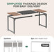 Computer Desk, 63 Inch Office Desk, Gaming Desk with Storage, Writing Desk Work Desk for Home Office, Study, Modern Simple Desk, Large Legroom, Metal Frame, Rustic Brown and Black