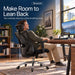 Ergonomic Office Chair with Rollerblade Wheels, Lumbar Support| High Back Chair with Breathable Mesh | Thick Seat Cushion